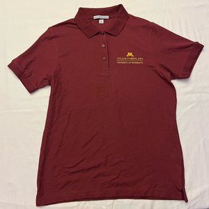 Women's University of Minnesota CLA Maroon Polo, Women's Size Medium (M)